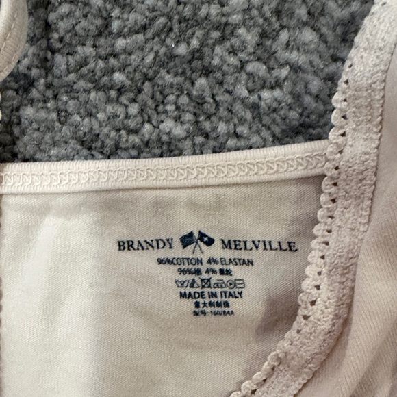 Brandy Melville Light Pink/Off-White Tank Top - Picture 2 of 2